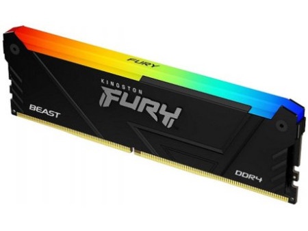 Kingston DDR4 8GB 3200MHz fury beast RGB Non-ECC UDIMM, CL16 1.35V, 288-Pin 1Rx8, w/RGB Heatsink, XMP memorija ( KF432C16BB2A/8 ) -1