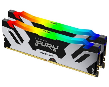 Kingston DDR5 96GB (2x48GB) 6400MHz fury renegade RGB Non-ECC UDIMM, CL32 1.4V, XMP memorija ( KF564C32RSAK2-96 )