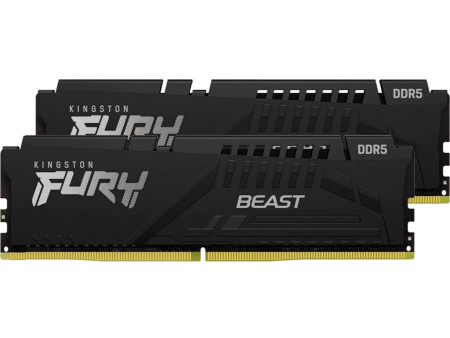 Kingston kf552c40bbk2/64 fury beast 64gb(2x32gb)/dimm/ddr5/5200mt/s/crna memorija ( KF552C40BBK2-64 )  - Img 1