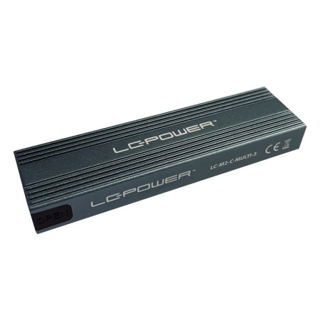 Lc power lc-m2-c-multi-3 nvme / sata m2 enclosure for m.2 ssd usb3.2 gen.2x1 type c antracit Hdd ssd rack ( 21469 )