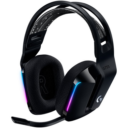 Logitech G733 lightspeed wireless RGB gaming headset - black ( 981-000864 )