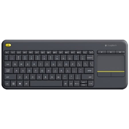 Logitech wireless touch keyboard K400 plus, US, built-in touchpad, 2.4GHz, unifying receiver, volume control, black ( 920-007145 )