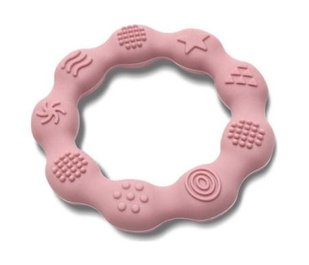 Lorelli silikonska glodalica za bebe ring - natural deep pink ( 10210920002 )