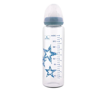 Lorelli staklena flasica sa anti-colic -dodatkom 240 ml - blush blue ( 10200880004 )