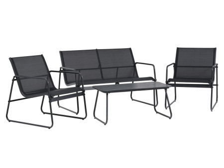 Lounge set 4 osobe crna - Img 1