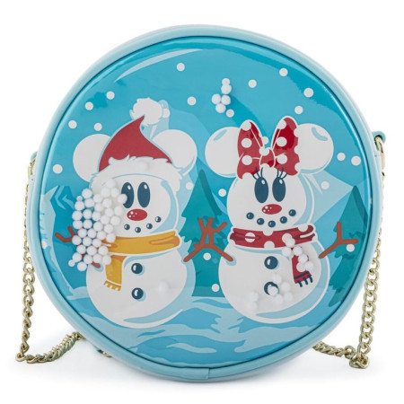 Loungefly Disney Snowman Mickey Minnie Snow Globe Crossbody bag ( 057432 )