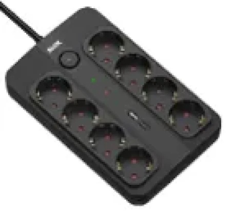 Max MPS-908SB-3M Produžni kabl sa prenaponskom zaštitom sa 8 utičnica /3m/USB port
