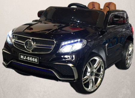 Mercedes AMG auto na akumulator za decu sa kožnim sedištima i mekim gumama (6666) - crni - Img 1