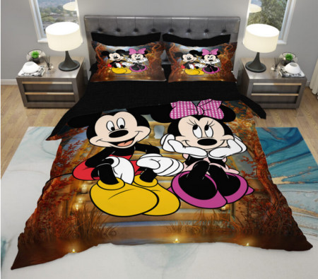 Mey home posteljina mickey and minnie 3d 200x220cm crna ( 3D-1384 ) - Img 1