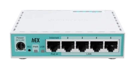 MikroTik E50UG hEX ruter sa 5 x Gigabit LAN / WAN portova 10/100/1000Mb/s + USB (Storage), ARM 64bit