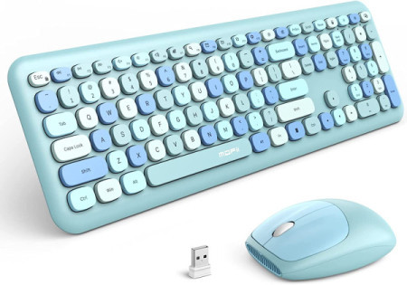 Mofii WL retro set tastatura i miš u plavoj boji ( SMK-666395AGBL )