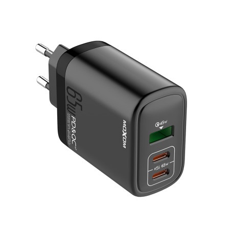 Moxom Kuciste punjaca mx-hc74 2xusb-c 65w usb-a 60w 5a crno ( P1151 )