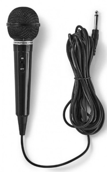 MPWD01BK Karaoke mikrofon, 6.35mm -75dB+/-3dB, Sensitivity, 80Hz-12kHz, 5.0m - Img 1