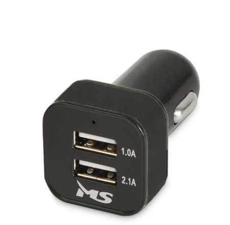 MS auto punjač Stream 2 2.1A DUAL USB crni ( 0161295 )