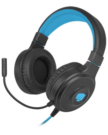 Natac Fury Warhawk gaming headset with volume control, 3.5mm stereo, LED backlit (USB), black/blue ( NFU-1585 )