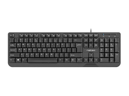 Natec Trout slim multimedia keyboard US, USB, black ( NKL-0967 )