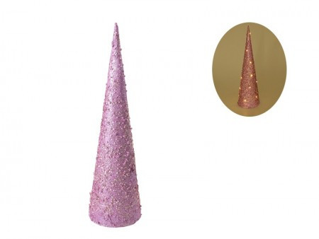 Pearl cone, jelka, biseri, roze, 80cm ( 761001 ) - Img 1