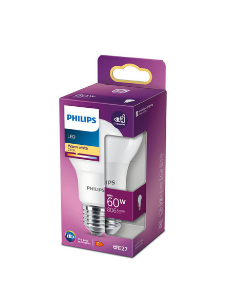 Philips LED sijalica 8W (60W) A60 E27 WW 2700K FR ND 1PF/10 - Img 1