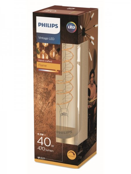 Philips Led Vintage 6,5W(40W) E27 T65 2000K DIM PS707 - Img 1