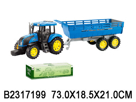 Plavi traktor sa prikolicom ( 719909K )