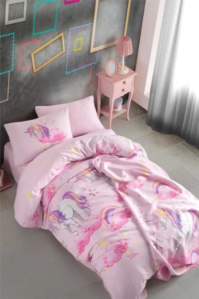 Posteljina Cotton Life 160x220cm Unicorn pink ( VLK000389-unicornpink )