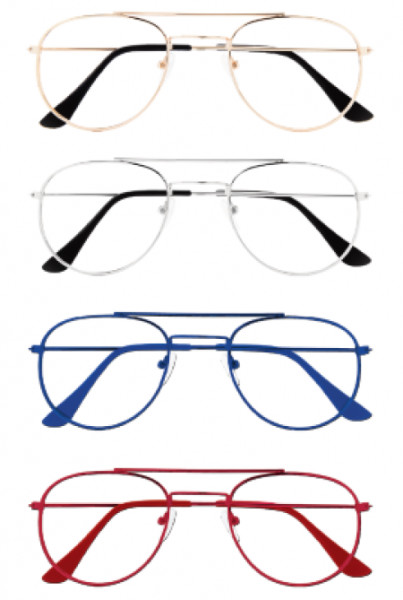 Prontoleggo naočare za čitanje sa dioptrijom Aviator zlatne, srebrne, plave, crvene