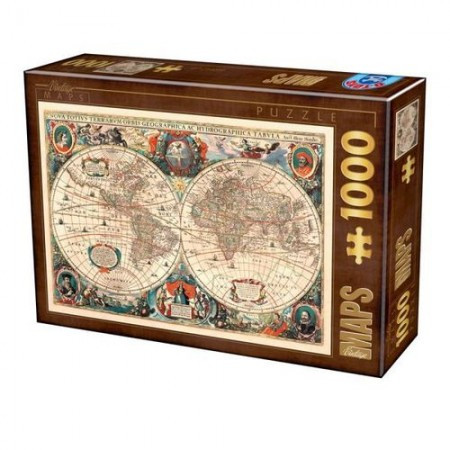 Puzzle 1000 vintige map ( 07/75710-01 ) - Img 1