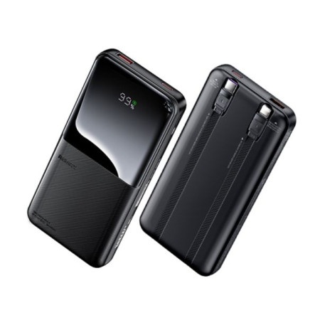 Remax RPP-679 Black 20W+QC 22.5W Power Bank with 2 Fast Ch. Cables 10000mAh