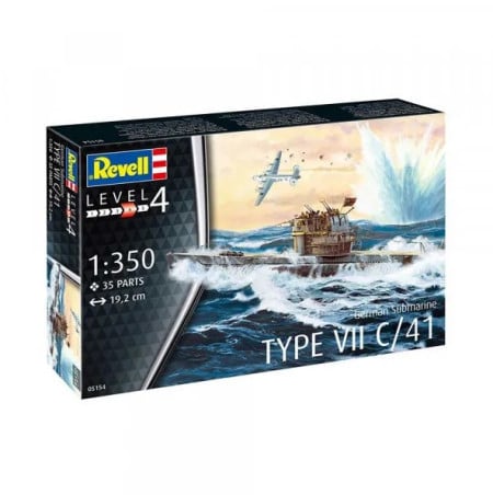 Revell maketa german submarine type vii c/41 ( RV05154/030 )  - Img 1