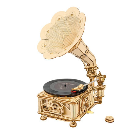 Robotime Classical Gramophone (Electric rotate mode &amp; Hand rotate mode) ( 049479 )  - Img 1