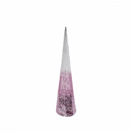 Shiny cone, jelka, svetlucava, roze, LED, 60cm ( 760018 )