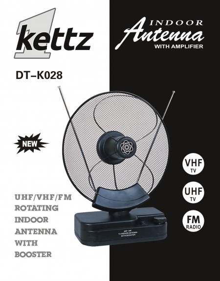 Sobna TV/FM antena Kettz DT-K028 + pojačivač ( 00K028 )