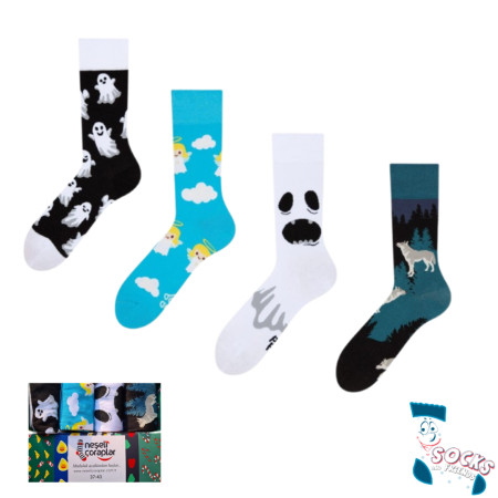 Socks &amp; Friends set čarapa 4/1 white and blue sensation ( 34052 ) - Img 1