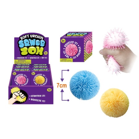Squeezy antistress, gumena igračka, čupava lopta, miks ( 894388 )