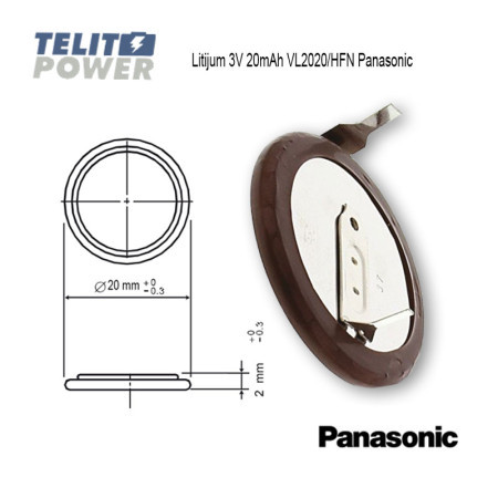 TelitPower baterija Litijum VL2020 Panasonic ( 1913 )