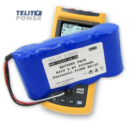 TelitPower baterija NiCd 4.8V 2000mAh Panasonic za Fluke BP120 multimetar ( P-0144 ) - Img 1
