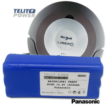 TelitPower baterija NiMH 14.4V 1600mAh Panasonic za Dirt Devil Libero M606 robot usisivać ( P-1079 )