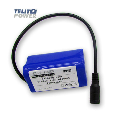 TelitPower zaštićena Li-Ion baterija za svetlo električnog bicikla 7.4V 6800mAh sa NCR18650B Panasonic ćelijama ( P-1500 )