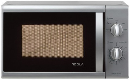 Tesla MW2030MS mikrotalasna rerna 20l, gril, srebrna, mehanicke komande - Img 1