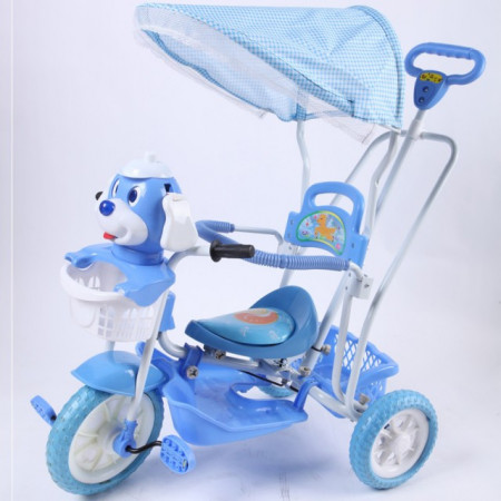 Tricikl za decu - Plava Kuca - tapacirano sedište ( 390390 ) - Img 1