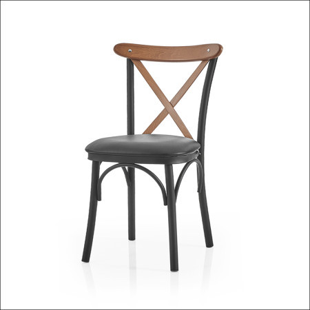 Trpezarijska stolica N-tonet/Crne metalne noge 510x530x870 mm ( 775-013 ) - Img 1