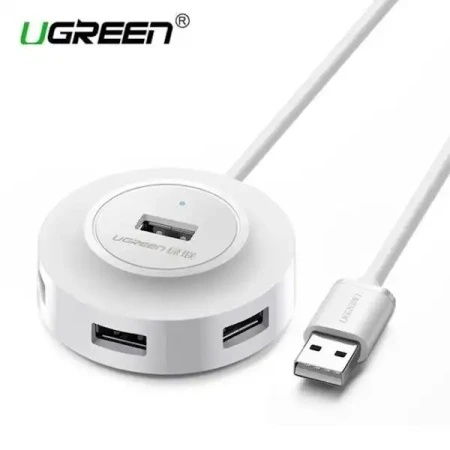 Ugreen cr106 usb 2.0 hub 14 1m beli ( 20270 )