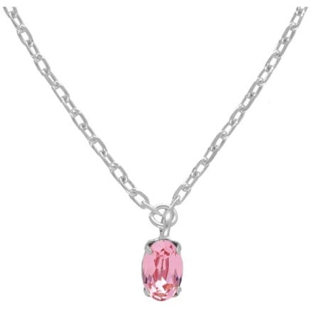 Victoria cruz gemma pink ogrlica sa swarovski kristalima ( a4514-26hg )