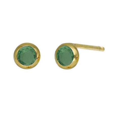 Victoria cruz lis emerald gold mindjuše sa swarovski kristalom ( a3959-20dt )-1