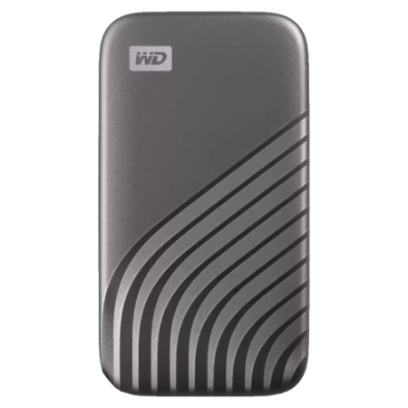 WD 500GB my passport SSD - portable SSD, up to 1050MB/s Read and 1000MB/s write speeds, USB 3.2 gen 2 - space gray