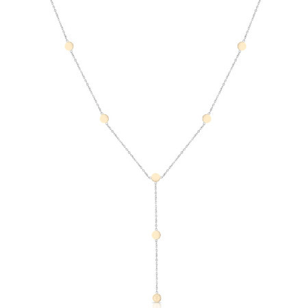 Ženska freelook srebrna zlatna ogrlica od hirurškog Čelika ( frj.3.6008.2 ) - Img 1
