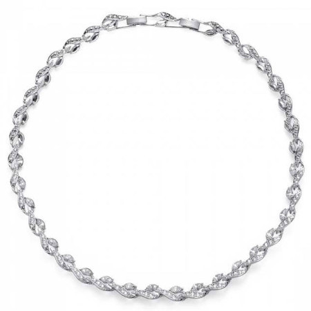 Ženska oliver weber stunning crystal ogrlica sa swarovski belim kristalima ( 12034 )