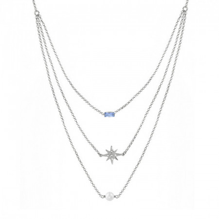 Ženska victoria cruz rebekka light sapphire ogrlica sa swarovski plavim kristalom ( a3778-09hg ) - Img 1