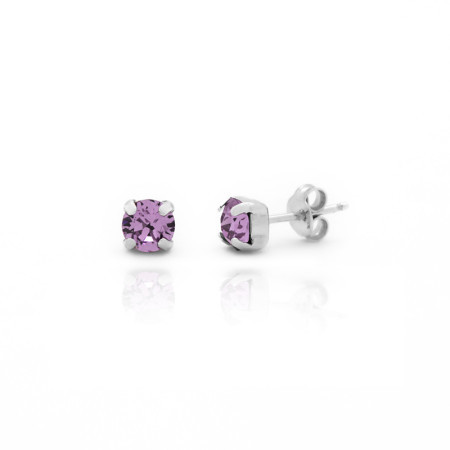 Ženske Victoria Cruz minimal mini violet mindjuše sa swarovski ljubičastim kristalom ( a3234-31t ) - Img 1