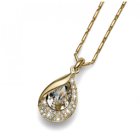 Ženski oliver weber hidden gold crystal zlatni lančić sa swarovski kristalnim priveskom ( 11246g ) - Img 1